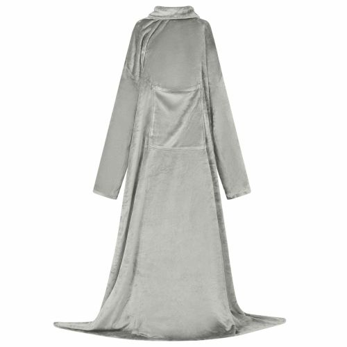 Одеяло с качулка Сив Фланела