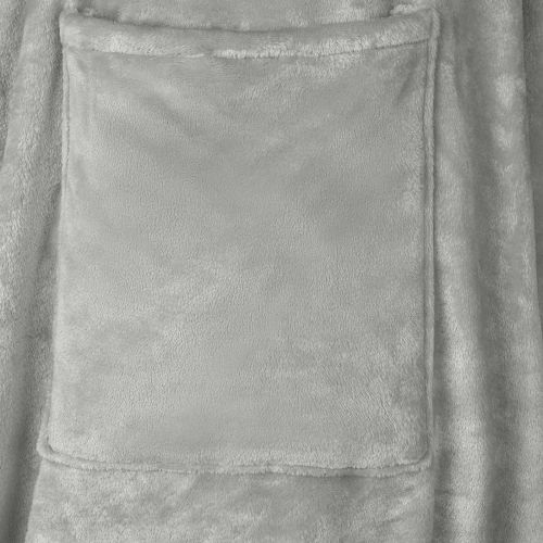 Одеяло с качулка Сив Фланела