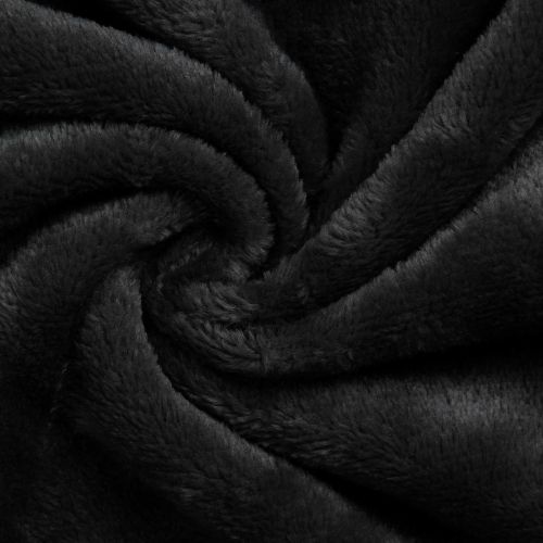 Одеяло с качулка Черно Фланела