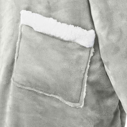 Одеяло с качулка Сив s Флийс и фланел