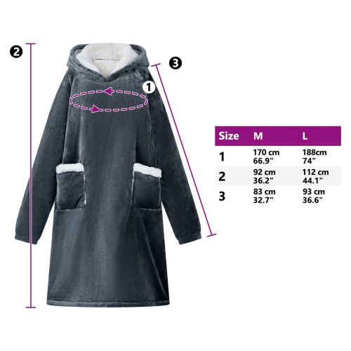 Одеяло с качулка Морски син m Флийс и фланел