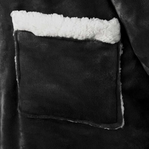 Одеяло с качулка Черно s Флийс и фланел