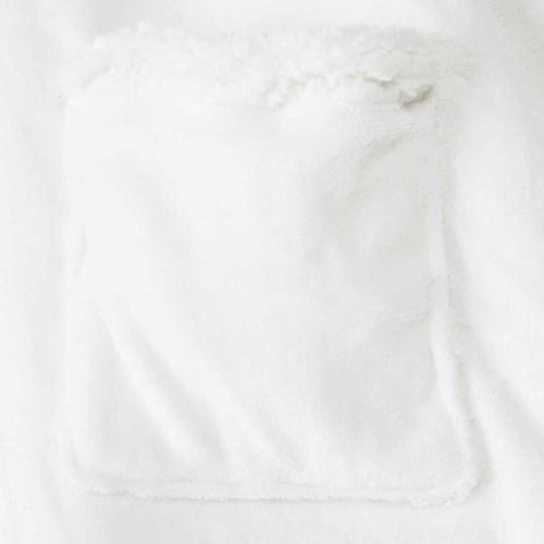 Одеяло с качулка Бяло s Флийс и фланел