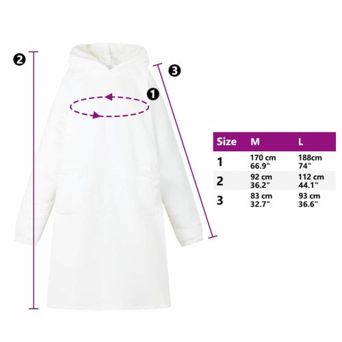 Одеяло с качулка Бяло s Флийс и фланел