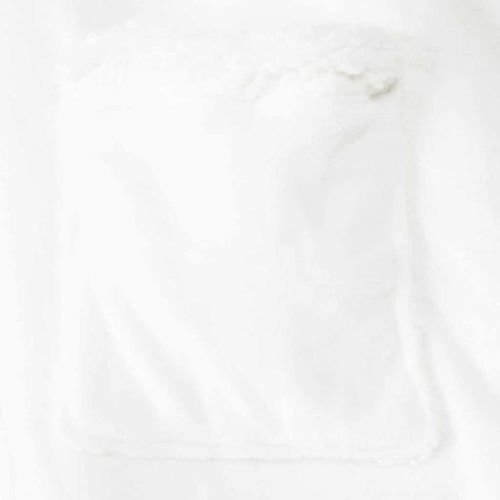 Одеяло с качулка Бяло m Флийс и фланел