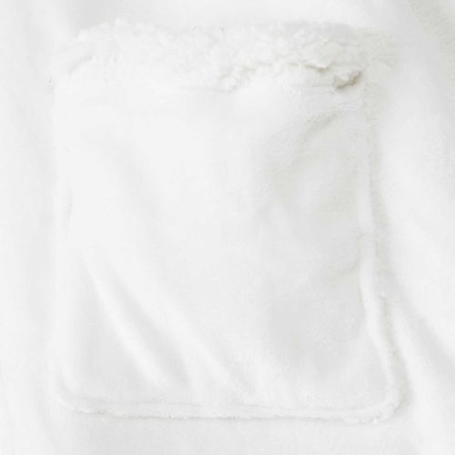 Одеяло с качулка Бяло xl Флийс и фланел
