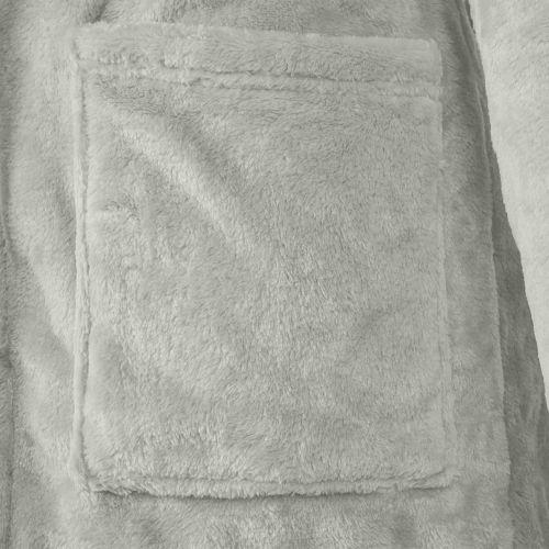 Халат с качулка Сив xxl Фланела