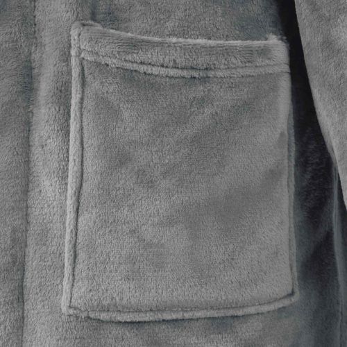 Халат без качулка Тъмен сив xl Фланела