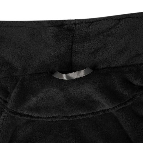 Халат без качулка Черно xl Фланела