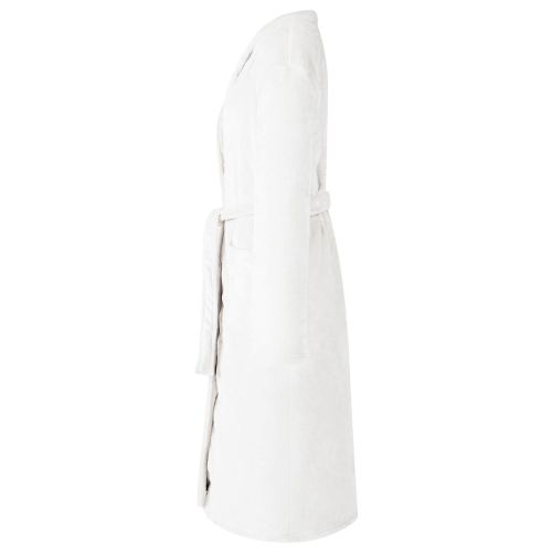 Халат без качулка Бяло xl Фланела