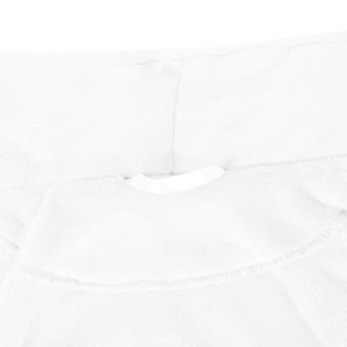 Халат без качулка Бяло xl Фланела