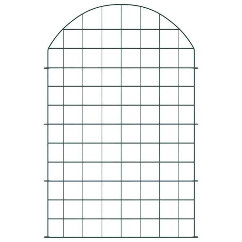 Комплект ограда за езеро 8 pcs Зелен 50 x 80 cm Стомана