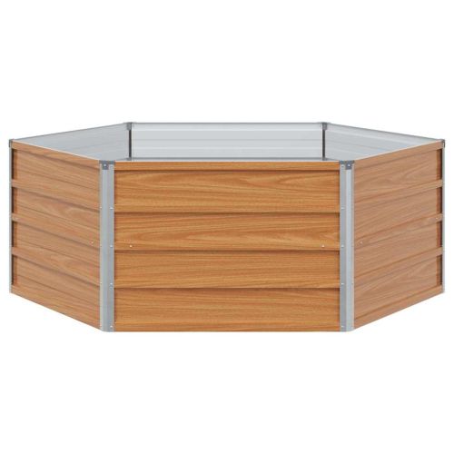 Вдигната леха за градина Дървесен вид 129 x 129 x 45 cm