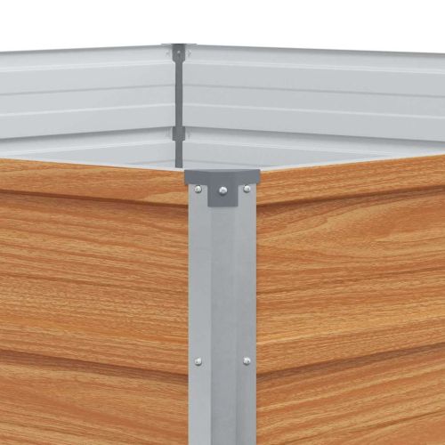 Вдигната леха за градина Дървесен вид 129 x 129 x 45 cm