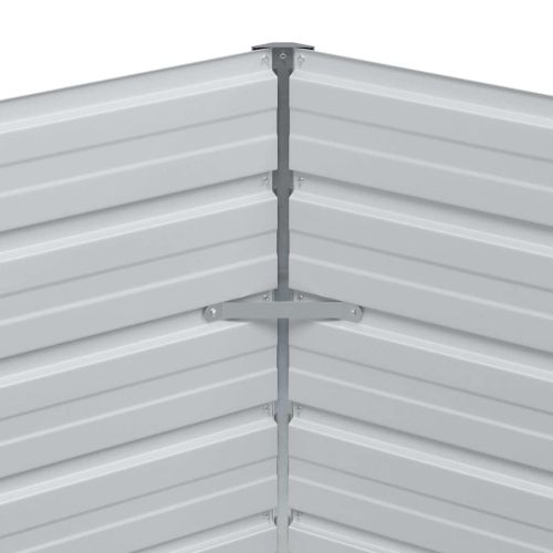 Вдигната леха за градина Светло кафяво 129 x 129 x 77 cm