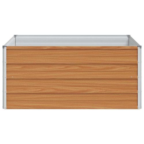 Градинска повдигната леха Светло кафяво 100 x 100 x 45 cm