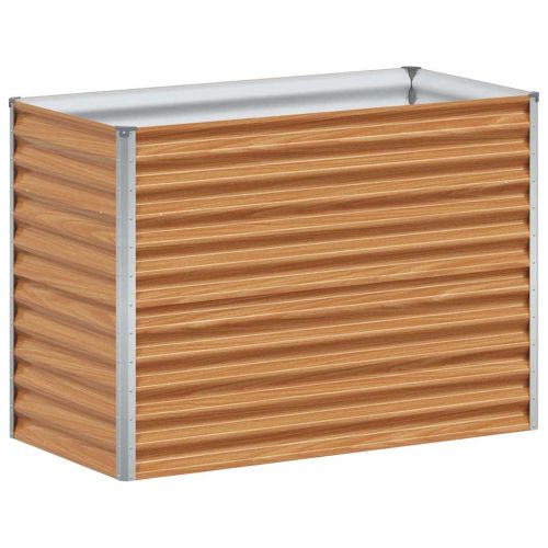 Градинска повдигната леха 98 x 50 x 68 см Галванизирана стомана