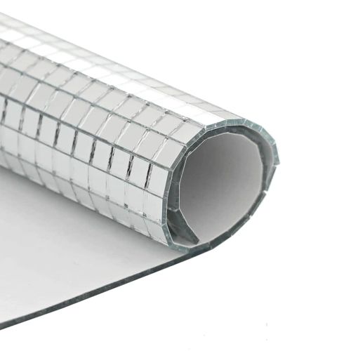 Огледално мозайчно плоча 12 pcs Сребрист 30 x 30 cm Стъкло