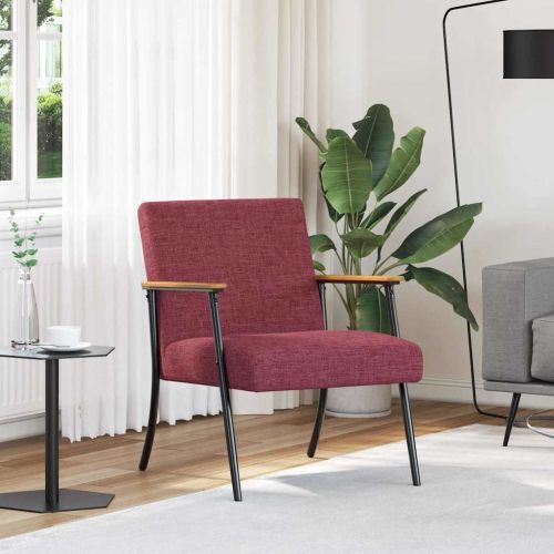 фотьойл Виненочервен 59 x 75 x 78 см текстил