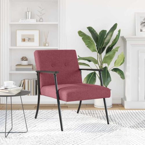 фотьойл Виненочервен 59 x 75 x 78 см текстил