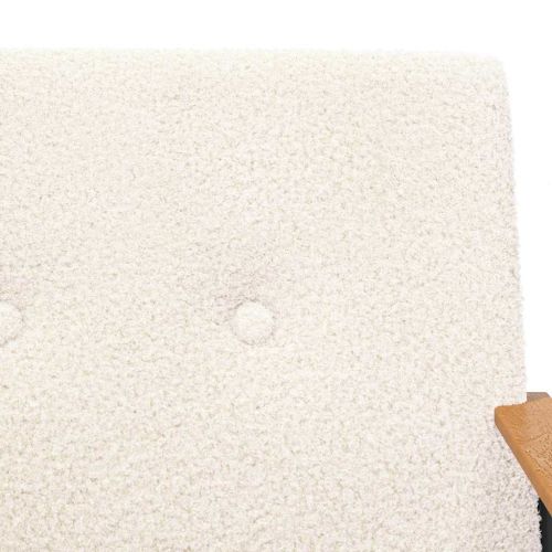 фотьойл Крем 59 x 75 x 78 см Къдрав текстил, подобен на вълна