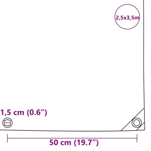 Найлон 650g / m² Маслинено зелено 2,5 x 3,5 m