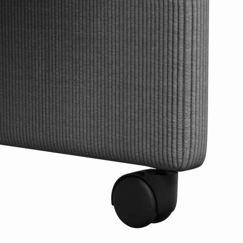 Столове с Колела с колела 2 pcs Тъмносив 57 х 66 х 94 см Кадифе