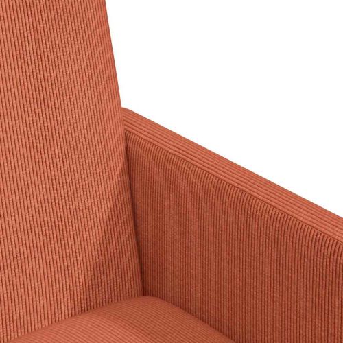 Столове с Колела 2 pcs Червено оранжево 57 х 66 х 94 см Кадифе