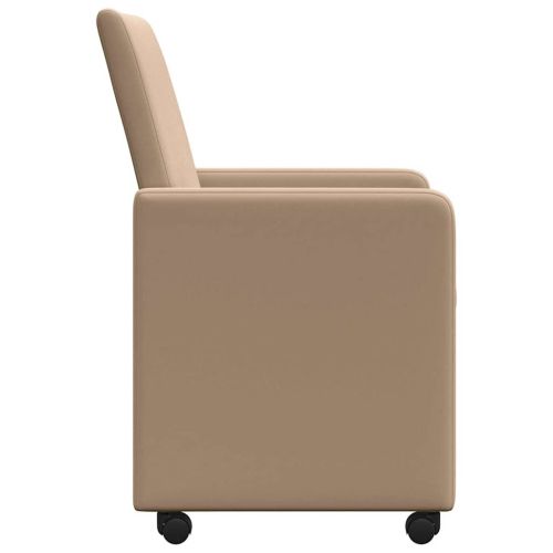 Столове с Колела 2 pcs Капучино 57 х 66 х 94 см Изкуствена