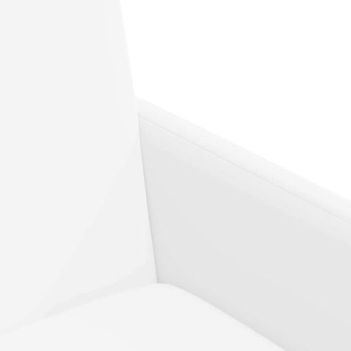 Столове с Колела с колела 2 pcs Бяло 57 х 66 х 94 см Изкуствена