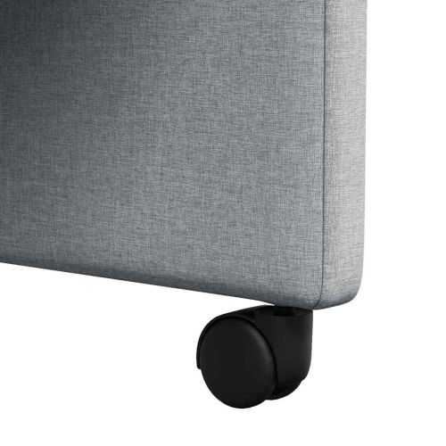 Столове с Колела 2 pcs Светлосиво 58 х 65 х 94 см текстил