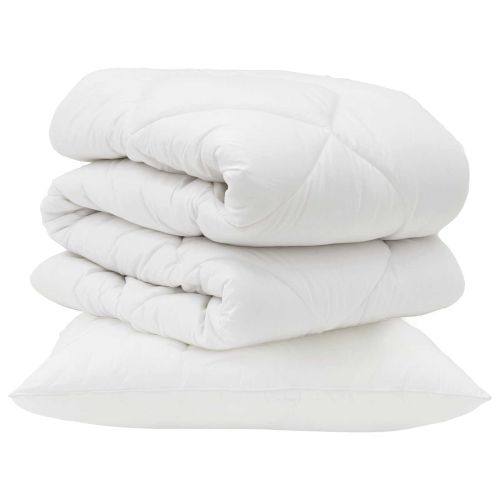 Завивка с възглавница 2 pcs Бяло Микрофибър