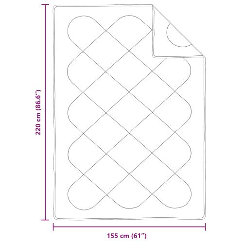 Комплект завивки с възглавница 2 pcs Бяло Микрофибър