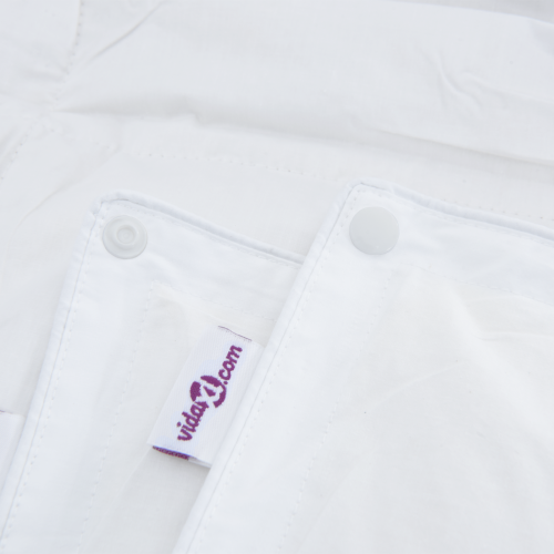 Комплект завивки с възглавница 3 pcs Бяло Пухени пера