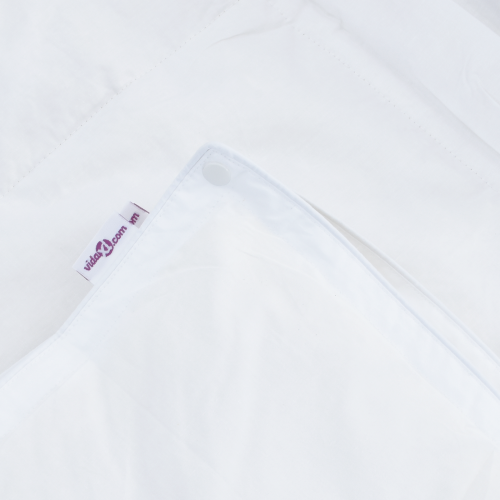 Комплект завивки с възглавница 3 pcs Бяло Пухени пера