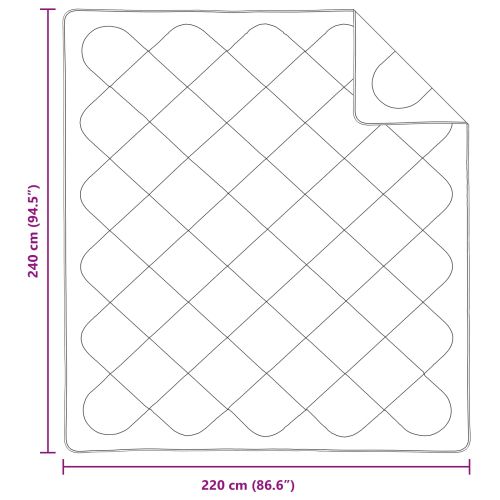 Зимен юрган с възглавница 3 pcs Бяло Микрофибър