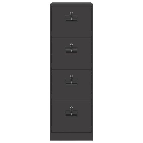 Кабинет за файлове с чекмедже 2 pcs Черно 44 x 50 x 106.5 см