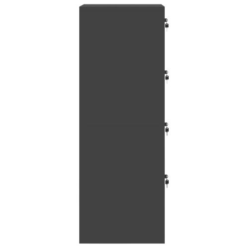 Кабинет за файлове с чекмедже 2 pcs Черно 44 x 50 x 106.5 см