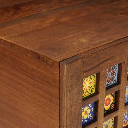 Масичка за кафе Кафяво 80 x 50 x 40 cm Солидно мангово дърво