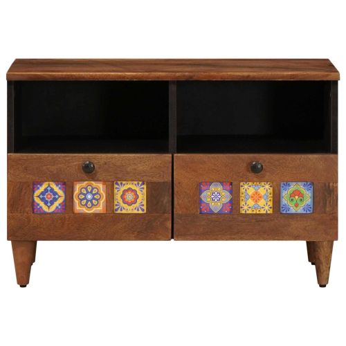 Масичка за кафе Кафяво 80 x 54 x 40 см Солидно мангово дърво