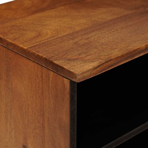 ТВ шкаф с рафт Орех 100 x 33,5 x 46 см Солидно мангово дърво