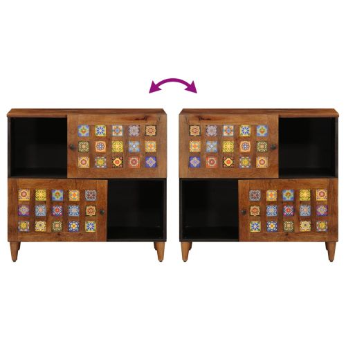 Служебен шкаф Орех 80 x 33,5 x 75 см Солидно мангово дърво