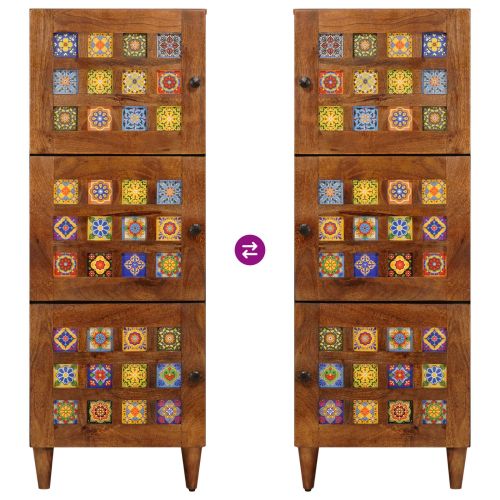 Висок шкаф Орех 40 x 33,5 x 110 см Солидно мангово дърво