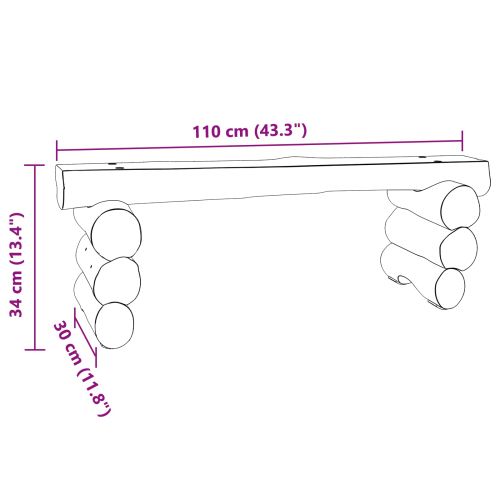 Пейка Естествен 115 x 30 x 34 см Солидно тиково дърво