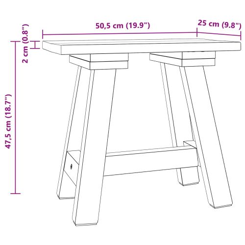 Пейка Естествен 50 x 26 x 45 см Махагоново дърво
