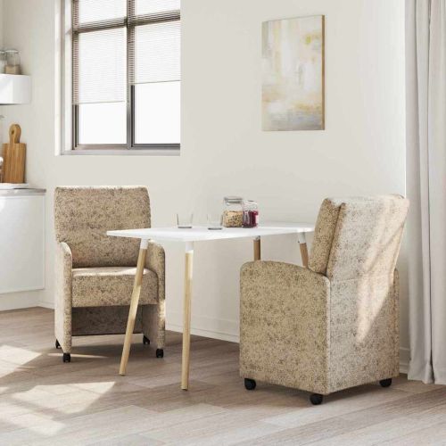 Столове с Колела с колела 2 pcs Светлосиво 57 x 67 x 95 см