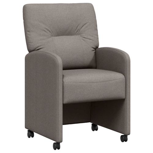 Столове с Колела с колела 2 pcs Таупе 57 x 67 x 95 см текстил