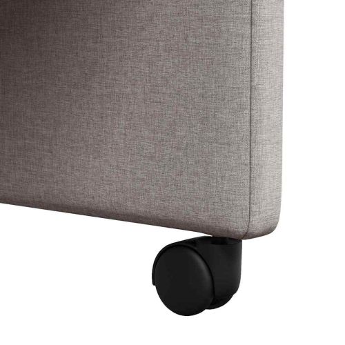 Столове с Колела с колела 2 pcs Таупе 57 x 67 x 95 см текстил