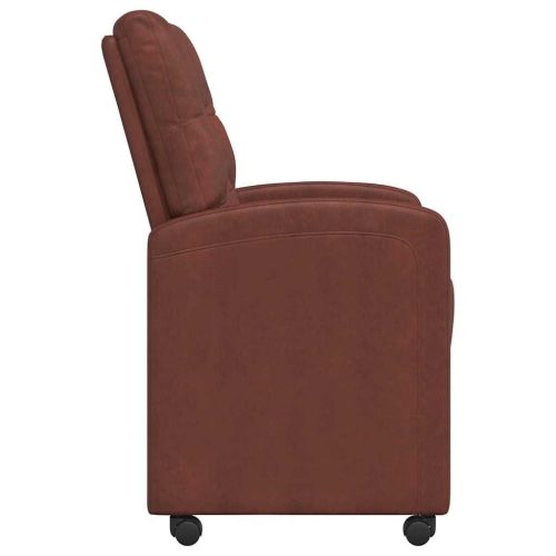 Столове с Колела 2 pcs Лъскав кафяв 58 x 67 x 97 см Изкуствена