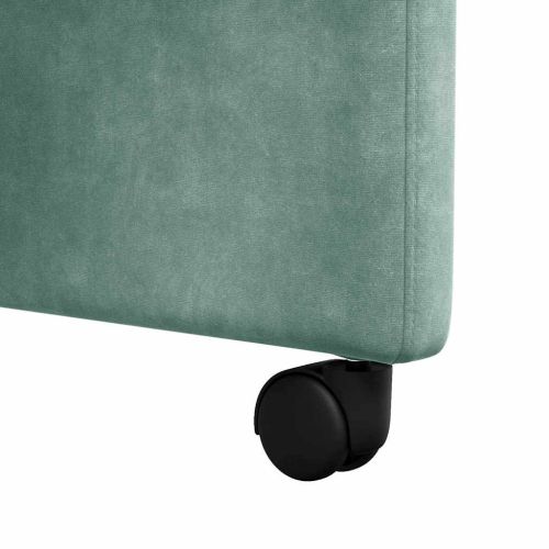 Столове с Колела 2 pcs морско зелено 58 x 67 x 97 см Кадифе